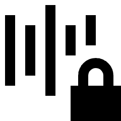 Voice Activation Lock Privacy Icon from Sharp Solid Set