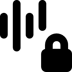 Voice Activation Lock Privacy Icon from Core Solid Set