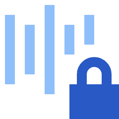 Voice Activation Lock Privacy Icon from Sharp Flat Set