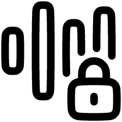 Voice Activation Lock Privacy Icon from Plump Line Set