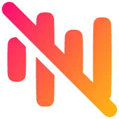 Voice Disable Icon from Plump Gradient Set