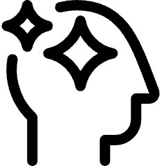 Head Sparkle Idea Creativity Icon from Ultimate Regular Set