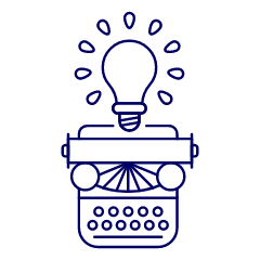 Typewritter Idea Illustration from UX Line Set