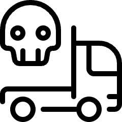 Dangerous Logistic Carried Truck Icon from Ultimate Light Set