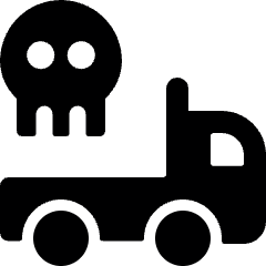 Dangerous Logistic Carried Truck Icon from Ultimate Bold Set