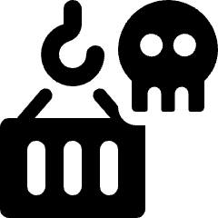 Dangerous Logistic Container Craine Icon from Ultimate Bold Set