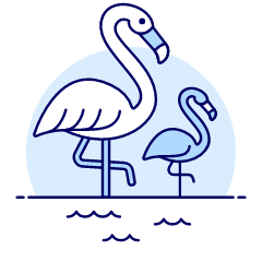 Flamingos Illustration from UX Duotone Set