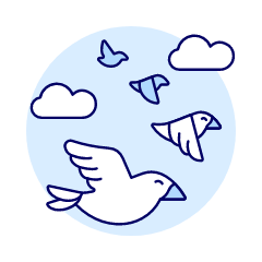 Flock Bird Illustration from UX Duotone Set