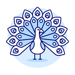 Peacock Illustration from UX Duotone Set