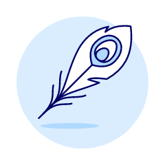 Peacock Feather Illustration from UX Duotone Set