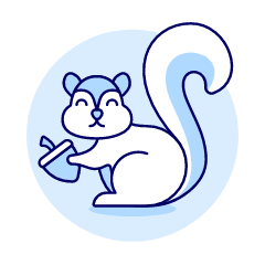 Squirrel Illustration from UX Duotone Set