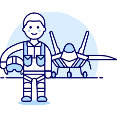 Air Force Pilot 1 Illustration from UX Duotone Set