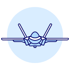 Aircraft Fighter 2 Illustration from UX Duotone Set