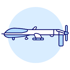 Military Drone 2 Illustration from UX Duotone Set