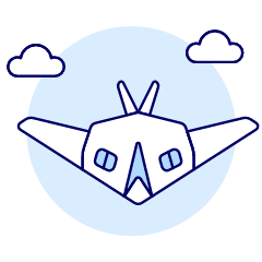 Stealth Aircraft Illustration from UX Duotone Set