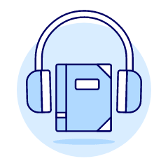 Audio Book Illustration from UX Duotone Set