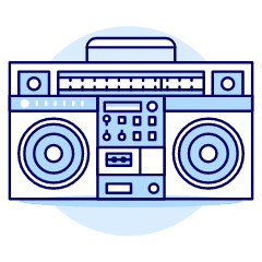 Boombox 2 Illustration from UX Duotone Set