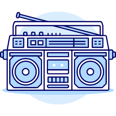 Boombox 4 Illustration from UX Duotone Set