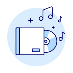 Cd Album Illustration from UX Duotone Set