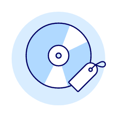 Cd Tag Illustration from UX Duotone Set