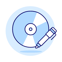 Cd Write Illustration from UX Duotone Set