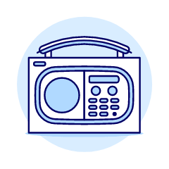 Radio Vintage 02 Illustration from UX Duotone Set