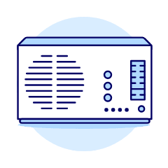 Radio Vintage 06 Illustration from UX Duotone Set
