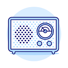 Radio Vintage 08 Illustration from UX Duotone Set