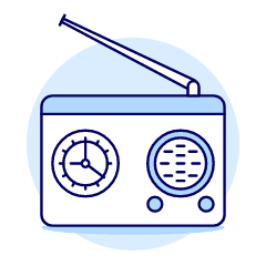 Radio Vintage 09 Illustration from UX Duotone Set