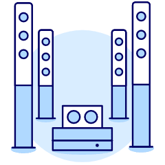 Home Theater Illustration from UX Duotone Set