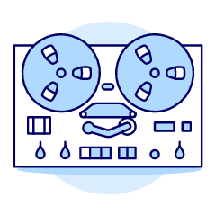 Music Player Reel Illustration from UX Duotone Set