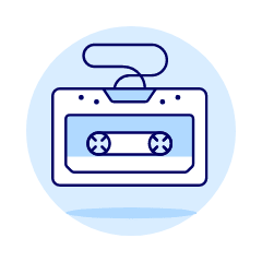 Tape Cassette Illustration from UX Duotone Set