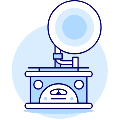 Gramophone Vinyl 1 Illustration from UX Duotone Set