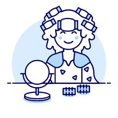 Hairstlye Salon 1 Illustration from UX Duotone Set