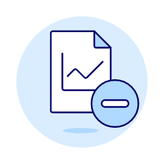 Chart File Remove Illustration from UX Duotone Set