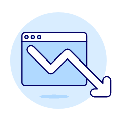 Decreasing Browser Illustration from UX Duotone Set