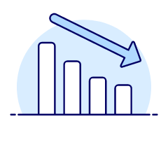 Drecreasing Chart Illustration from UX Duotone Set