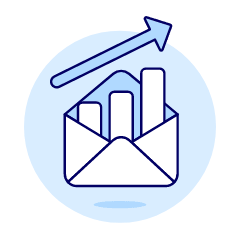 Increasing Envelope Chart Illustration from UX Duotone Set
