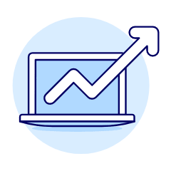 Increasing Laptop Illustration from UX Duotone Set