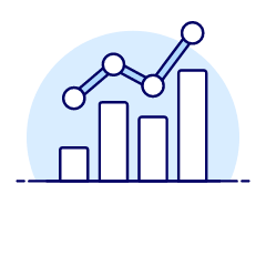 Increasing Line Bar Chart Illustration from UX Duotone Set