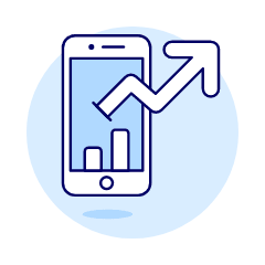 Increasing Phone Illustration from UX Duotone Set