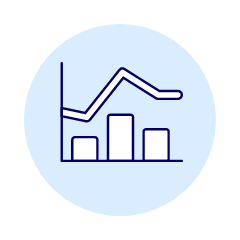 Line Bar Chart Illustration from UX Duotone Set