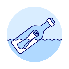 Bottled Letter Illustration from UX Duotone Set