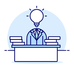 Creative Idea Desk Illustration from UX Duotone Set
