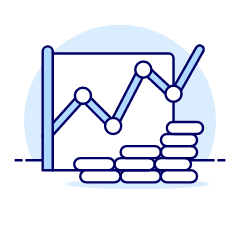 Money Line Graph Illustration from UX Duotone Set