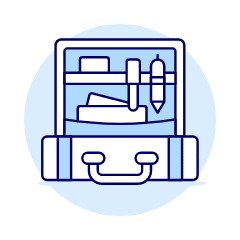 Open Leather Briefcase Illustration from UX Duotone Set