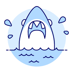 Shark Attack Illustration from UX Duotone Set