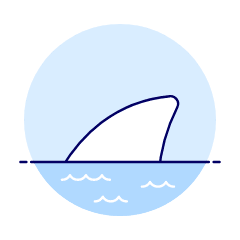Shark Fin Illustration from UX Duotone Set