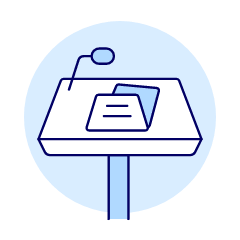 Podium Presentation 3 Illustration from UX Duotone Set