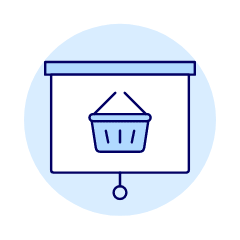 Projector Basket Illustration from UX Duotone Set